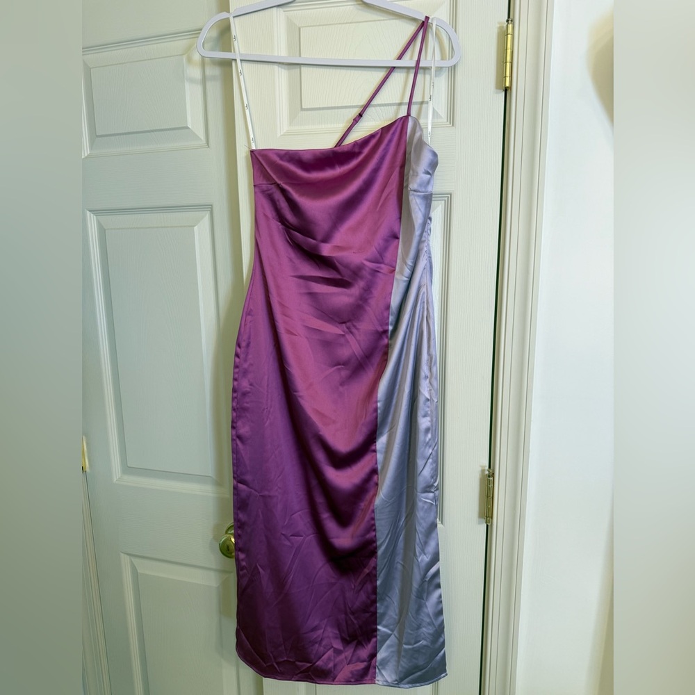 Lulu's Strapless Purple and Silver Dress
